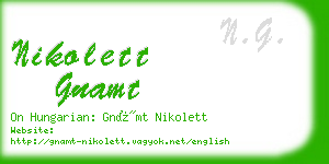 nikolett gnamt business card